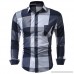 AMOFINY Men's Tops Autumn Daily Tartan Long Sleeved Pullover Fastener Sweatshirts Top Blouse Gray B07P5R98FC